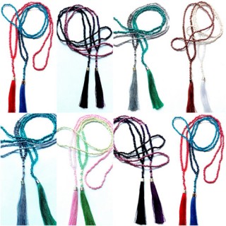 50 pieces mix color free shipping include of tassels beads necklaces long